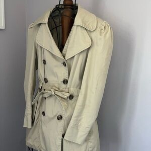 Next Beige Double-Breasted Trench Coat